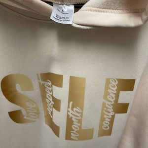 Cream/Gold Hoodie size large